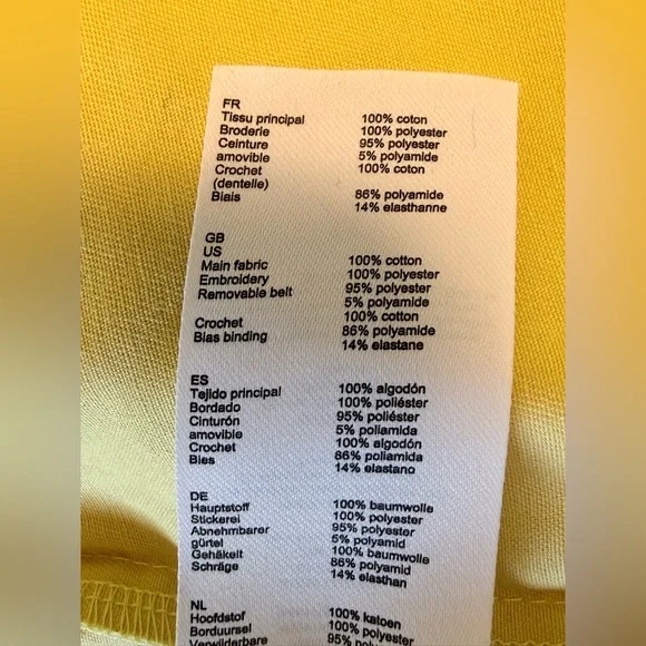 Maje Biana Crocheted Cotton Kimono Jacket in Yellow Banana Size Small - Picture 12 of 12